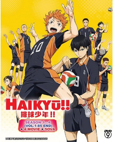 HAIKYŪ!! SEASON 1 - 4 (VOL.1-85 END) + 4 MOVIE + 5OVA  